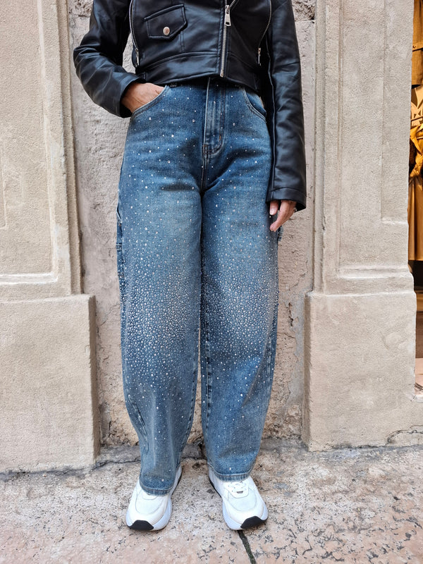 Jeans Balloon brillantinato