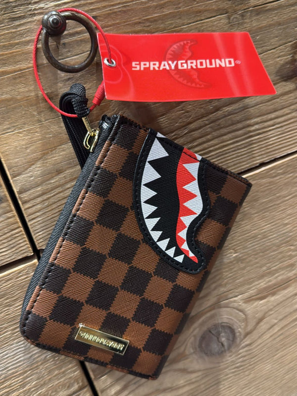 Portafoglio Sprayground quadretto marrone