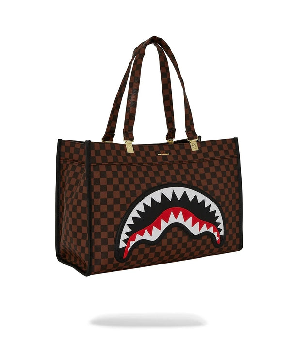 Tote Sprayground quadretto marrone